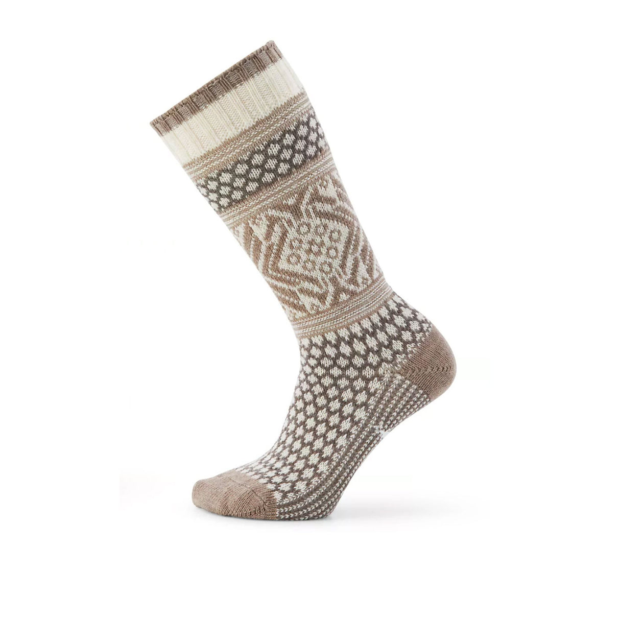Smartwool Everyday Popcorn Snowflake Pattern Crew Sock (Women) - Moonbeam Accessories - Socks - Lifestyle - The Heel Shoe Fitters