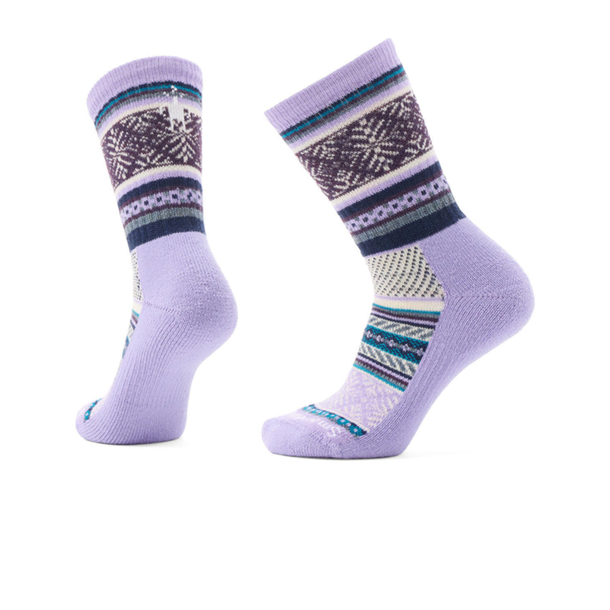 Smartwool Everyday Cozy Fair Isle Sweater Crew Sock (Unisex) - Ultra Violet Accessories - Socks - Lifestyle - The Heel Shoe Fitters
