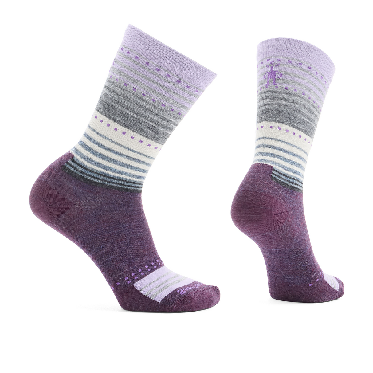 Smartwool Everyday Stitch Stripe Crew Sock (Unisex) - Ultra Violet Accessories - Socks - Lifestyle - The Heel Shoe Fitters