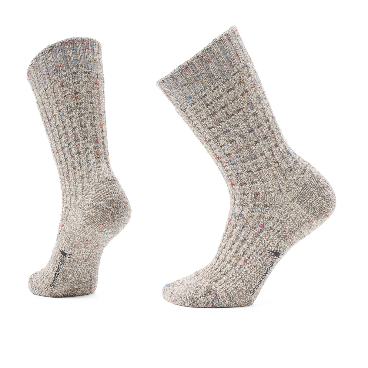 Smartwool Everyday Cozy Waffle Press Crew Sock (Unisex) - Taupe/Natural Marl Accessories - Socks - Lifestyle - The Heel Shoe Fitters