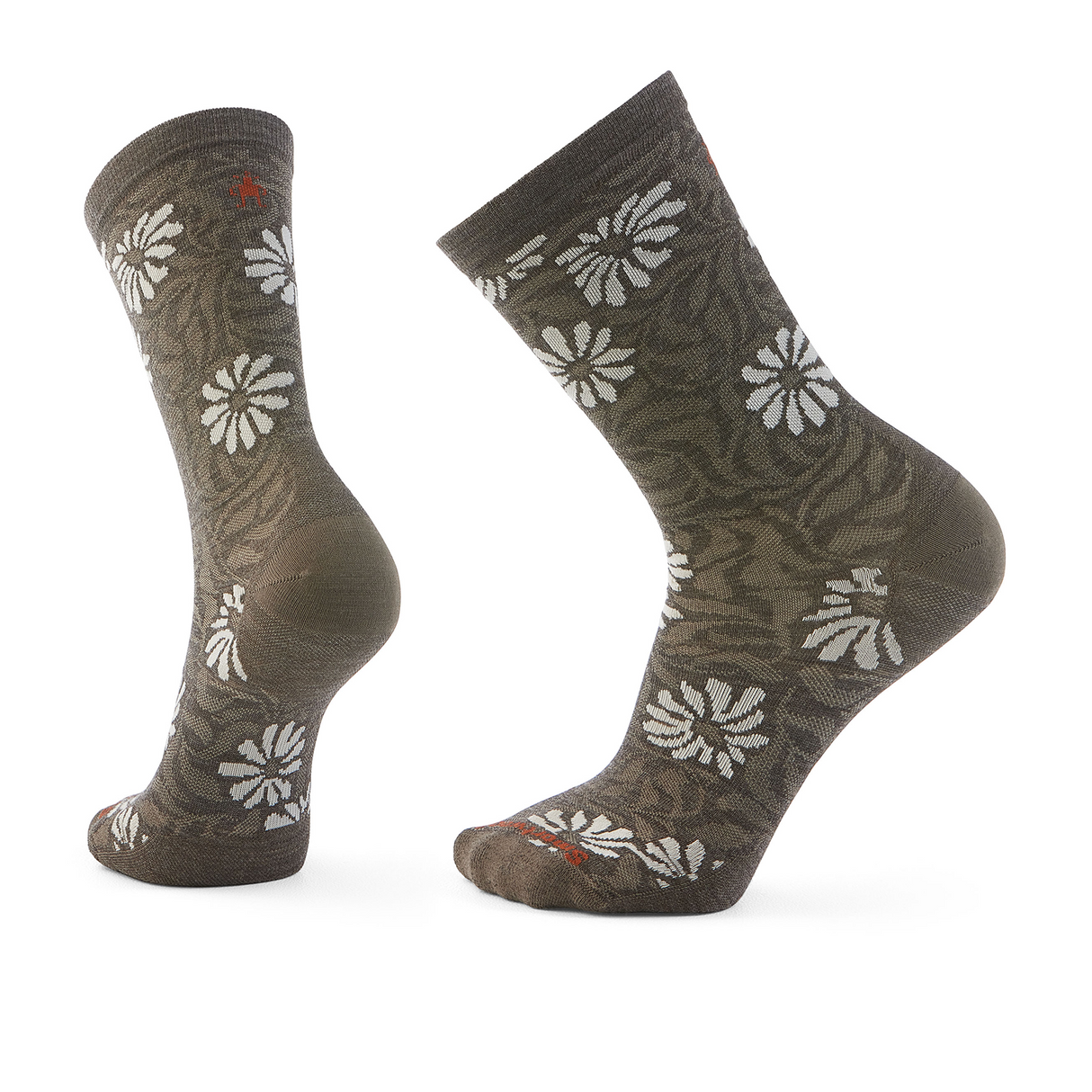 Smartwool Everyday Floral Crew Sock (Unisex) - Taupe Accessories - Socks - Lifestyle - The Heel Shoe Fitters