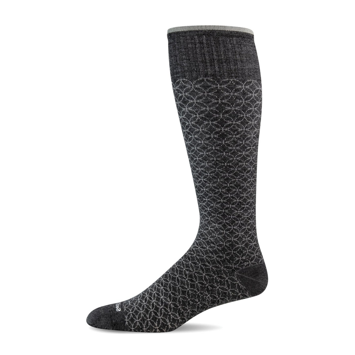 Sockwell Featherweight Fancy Over the Calf Compression Sock (Women) - Charcoal Accessories - Socks - Compression - The Heel Shoe Fitters