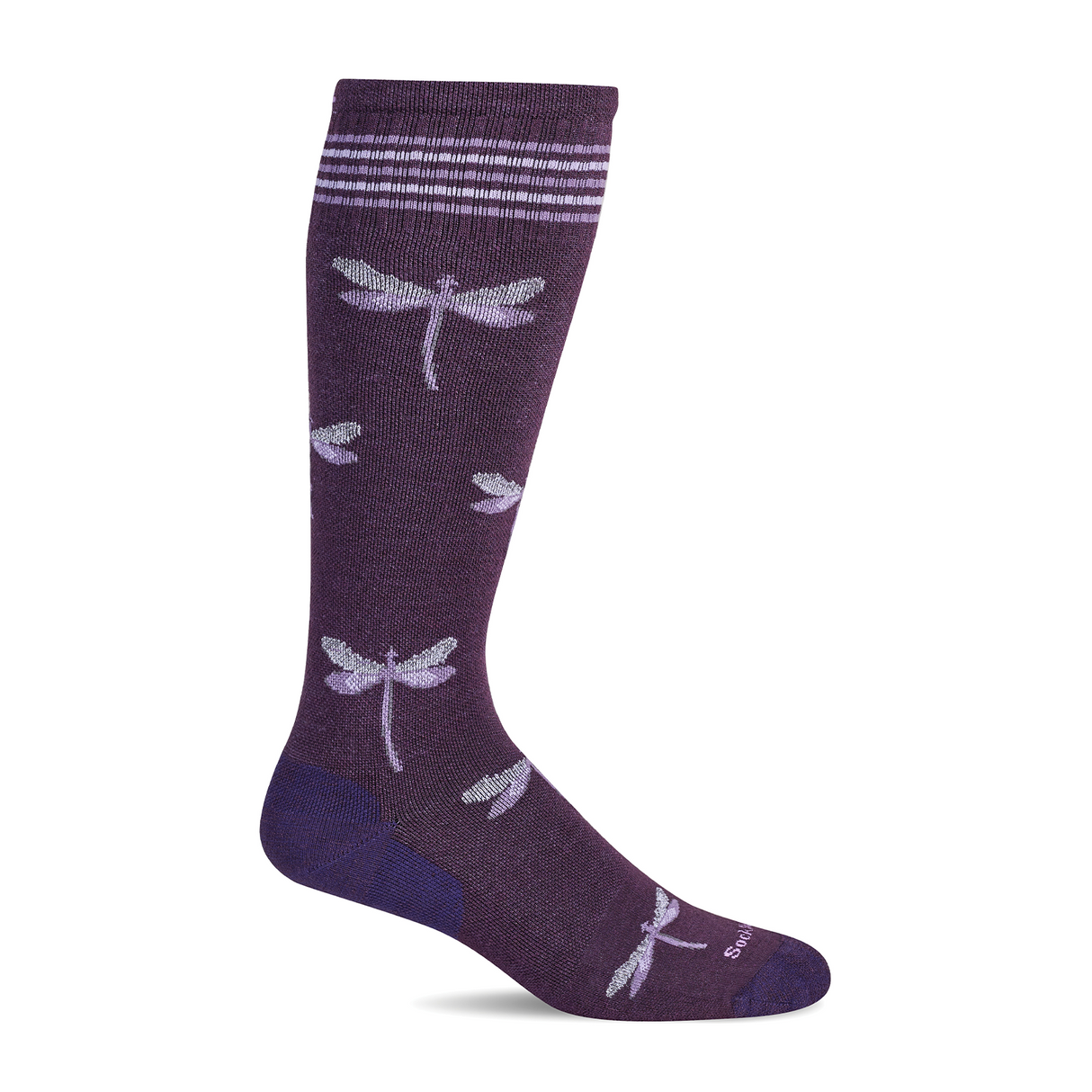 Sockwell Dragonfly Over the Calf Compression Sock (Women) - Blackberry Accessories - Socks - Lifestyle - The Heel Shoe Fitters