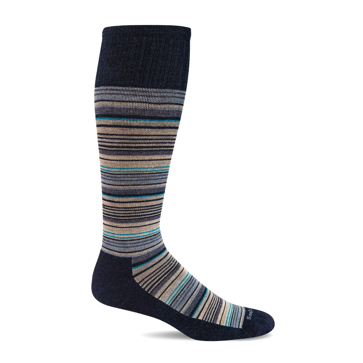 Sockwell Sunset Stripe Over the Calf Compression Sock (Men) - Navy Accessories - Socks - Lifestyle - The Heel Shoe Fitters
