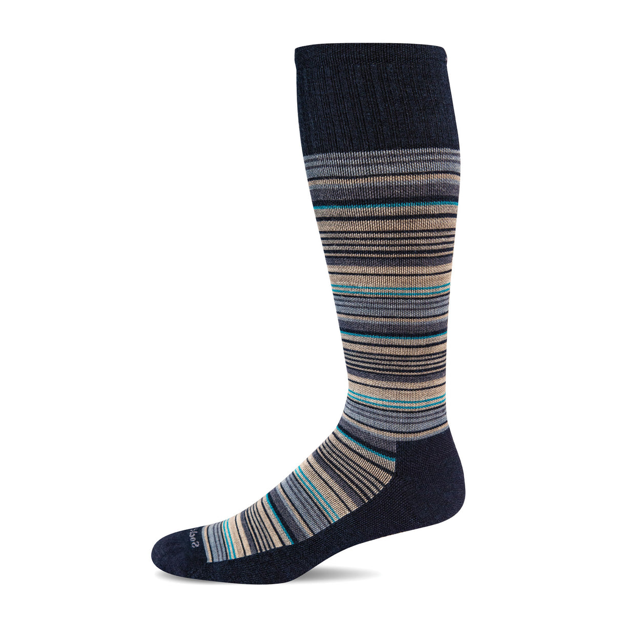 Sockwell Sunset Stripe Over the Calf Compression Sock (Men) - Navy Accessories - Socks - Lifestyle - The Heel Shoe Fitters