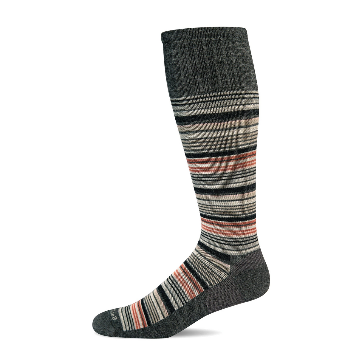 Sockwell Sunset Stripe Over the Calf Compression Sock (Men) - Charcoal Accessories - Socks - Lifestyle - The Heel Shoe Fitters