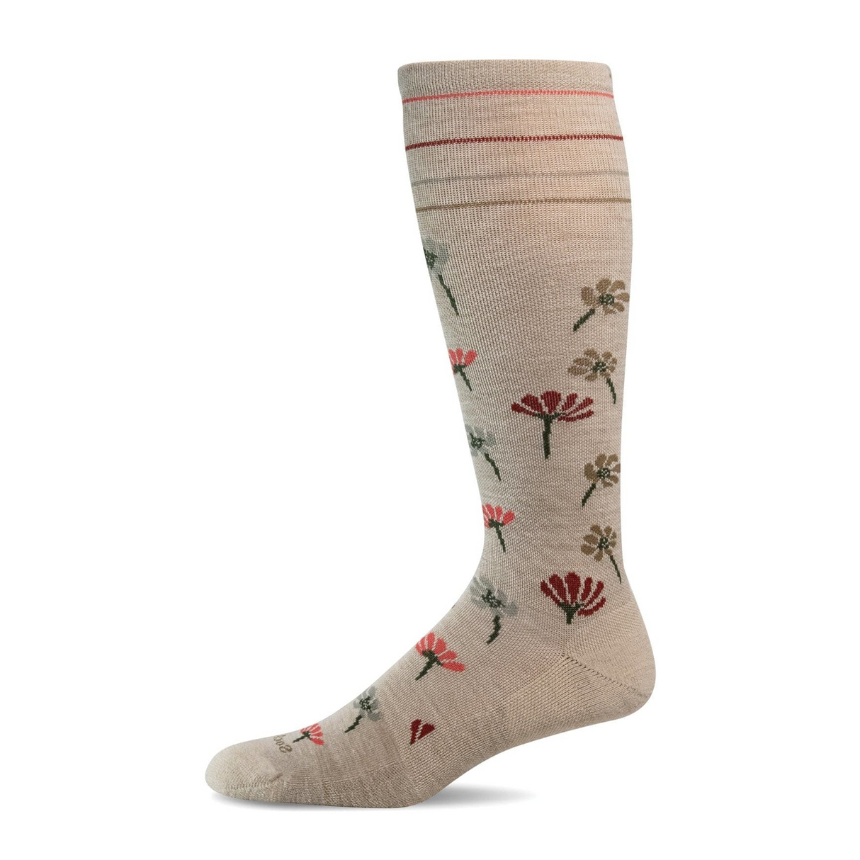 Sockwell Field Flower Over the Calf Compression Sock (Women) - Barley Accessories - Socks - Compression - The Heel Shoe Fitters