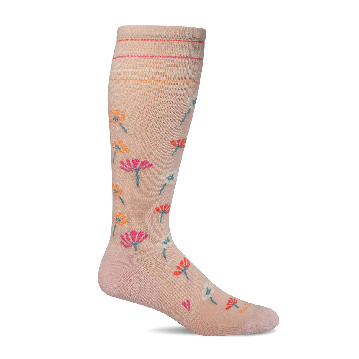 Sockwell Field Flower Over the Calf Compression Sock (Women) - Rose Accessories - Socks - Lifestyle - The Heel Shoe Fitters