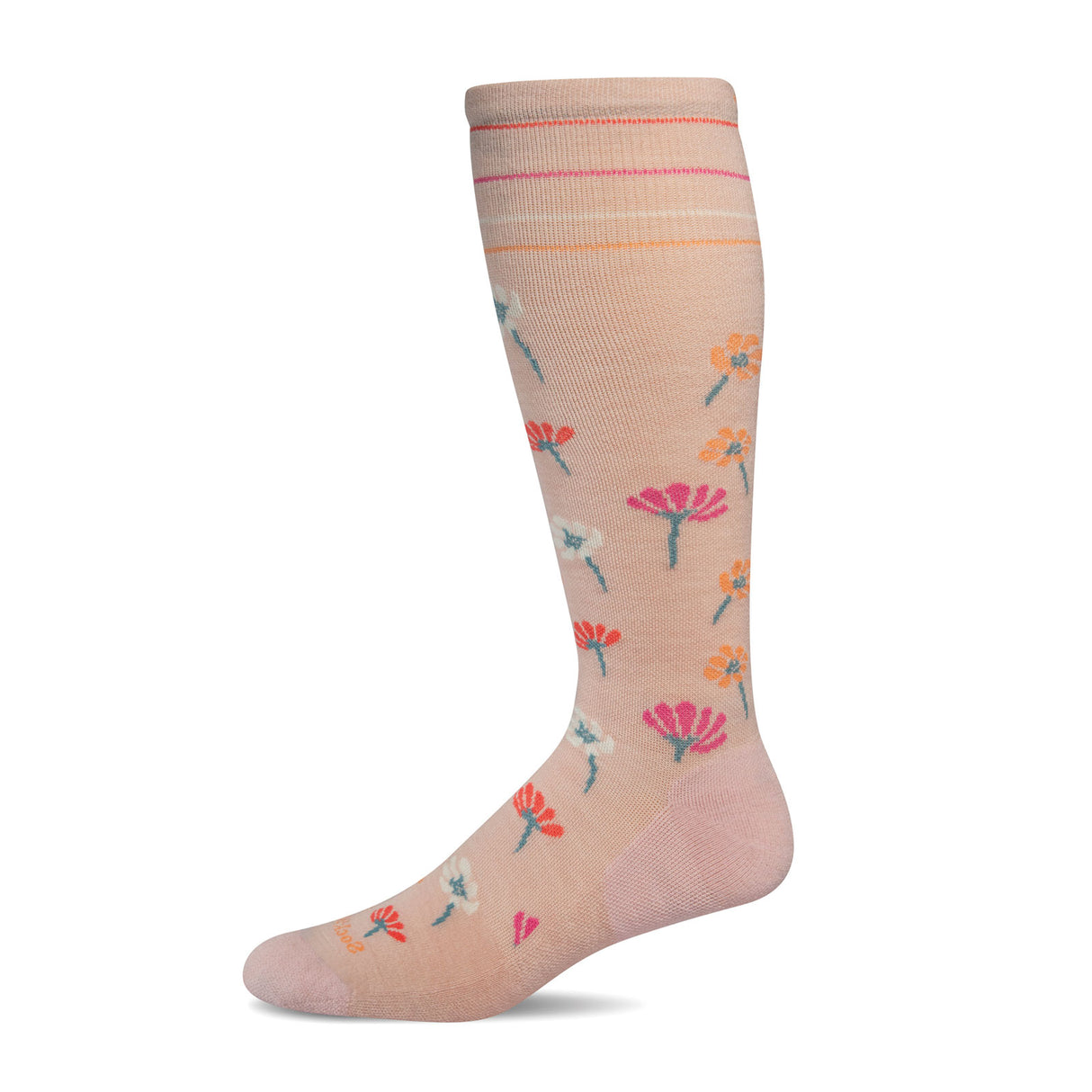Sockwell Field Flower Over the Calf Compression Sock (Women) - Rose Accessories - Socks - Lifestyle - The Heel Shoe Fitters