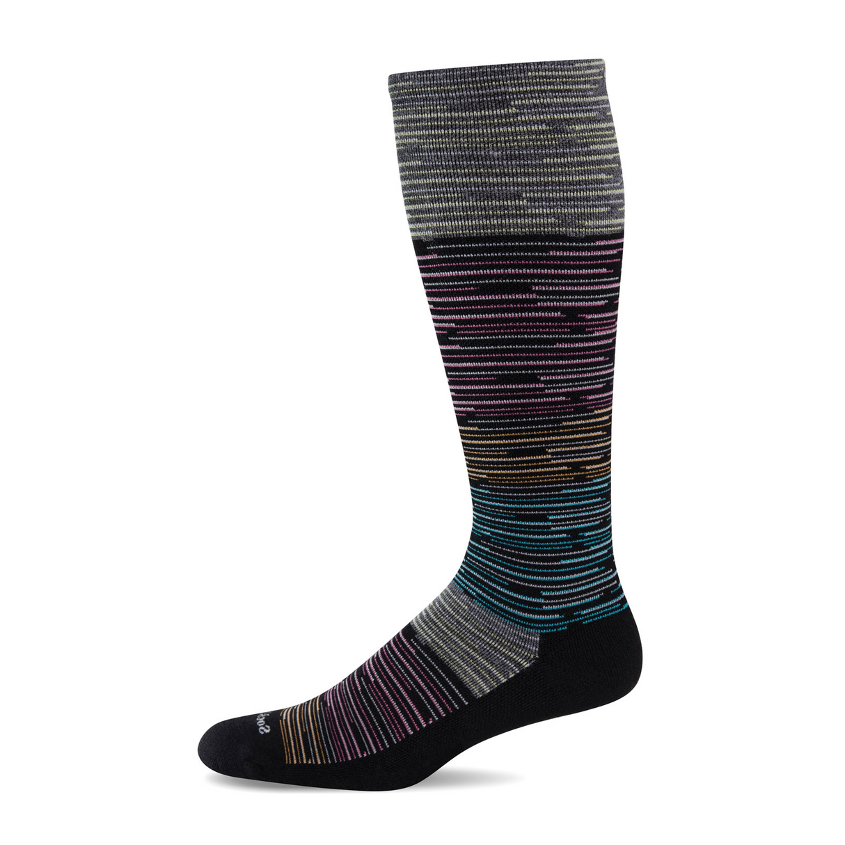 Sockwell Good Vibes Over the Calf Compression Sock (Women) - Black Accessories - Socks - Compression - The Heel Shoe Fitters