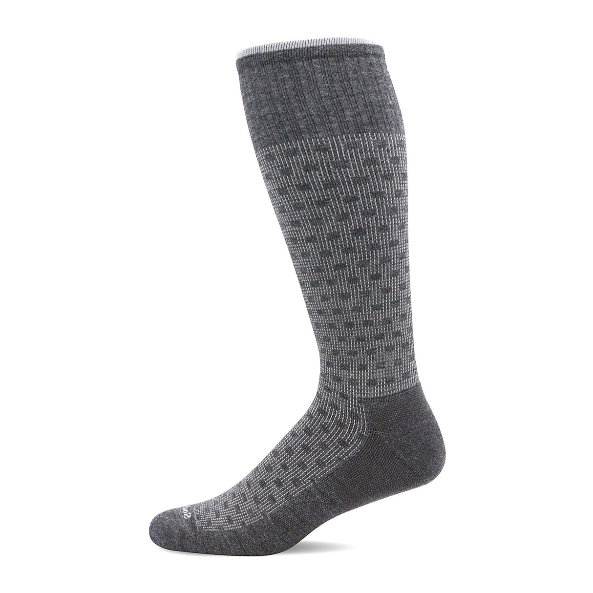 Sockwell Shadow Box Over the Calf Compression Sock (Men) - Charcoal Accessories - Socks - Compression - The Heel Shoe Fitters