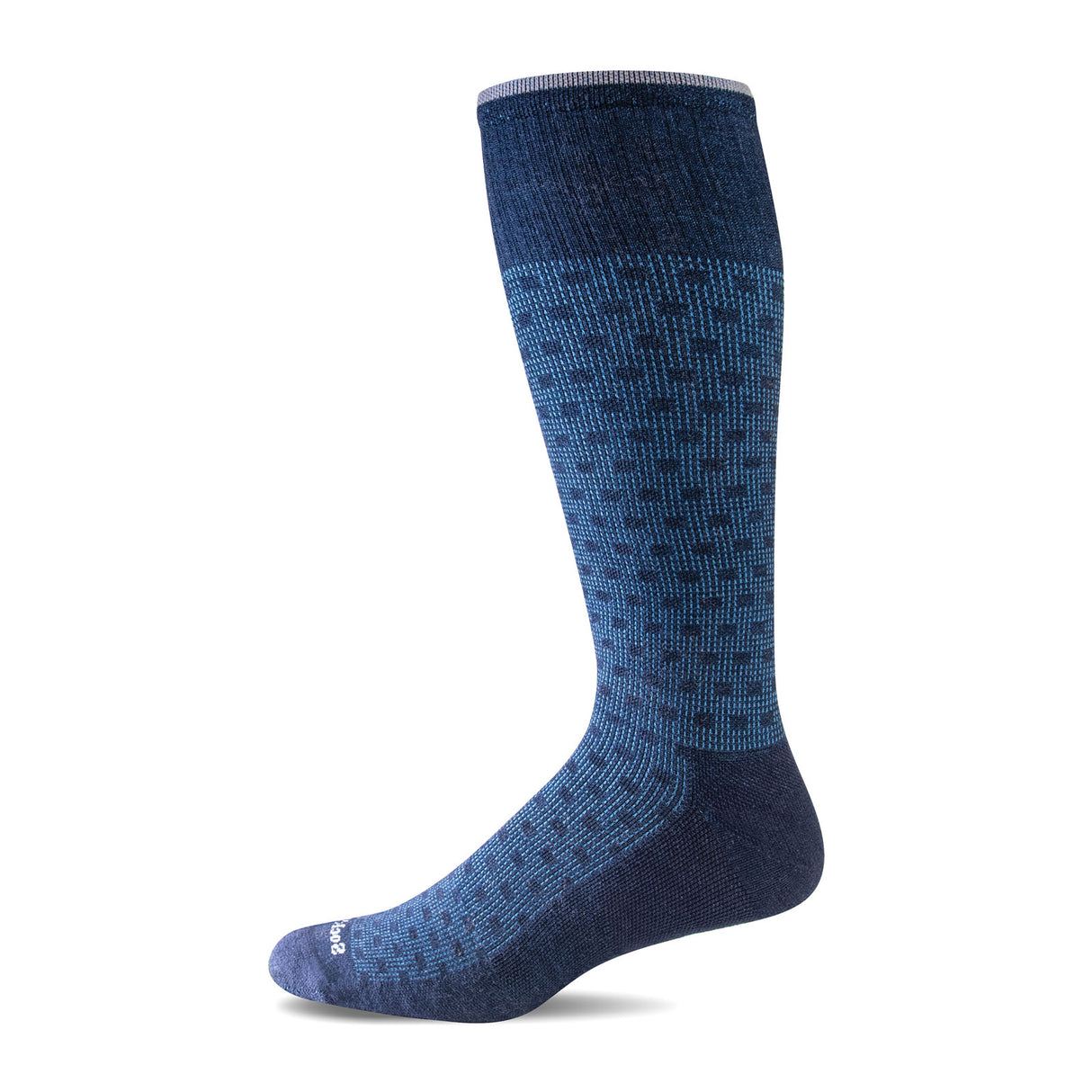 Sockwell Shadow Box Over the Calf Compression Sock (Men) - Navy Accessories - Socks - Compression - The Heel Shoe Fitters