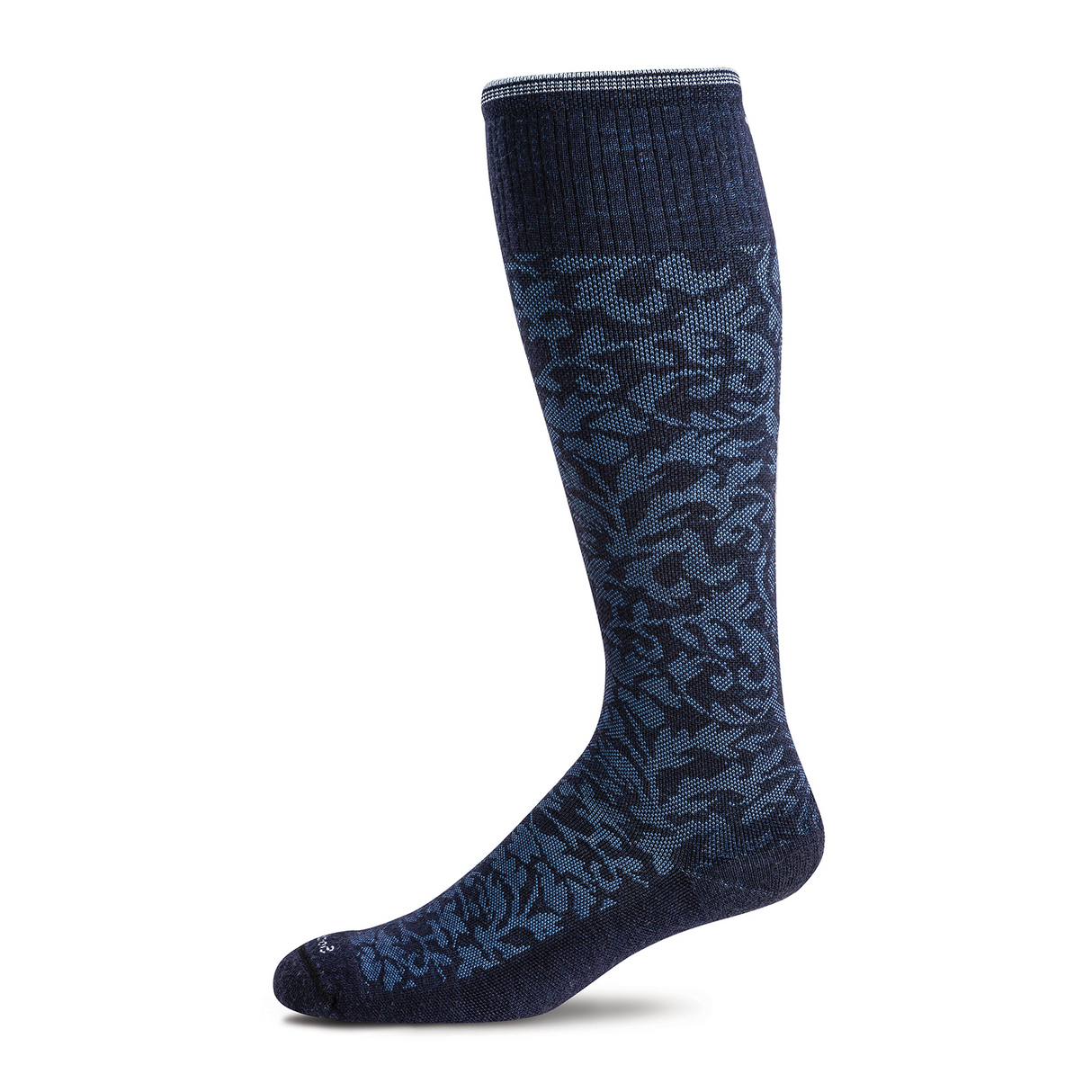 Sockwell Damask Over the Calf Compression Sock (Women) - Navy Accessories - Socks - Compression - The Heel Shoe Fitters