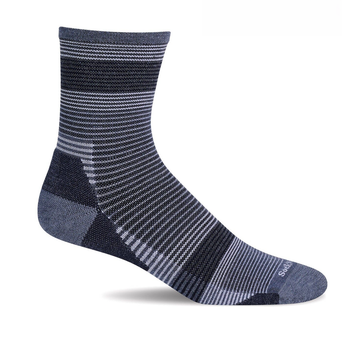 Sockwell Cadence Quarter Crew (Men) - Denim