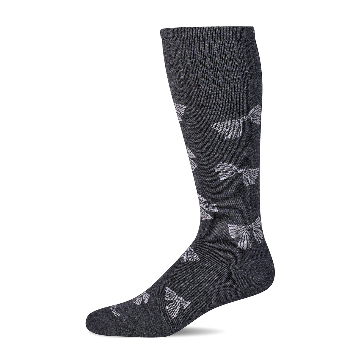 Sockwell Bows Over the Calf Compression Sock (Women) - Charcoal Accessories - Socks - Lifestyle - The Heel Shoe Fitters