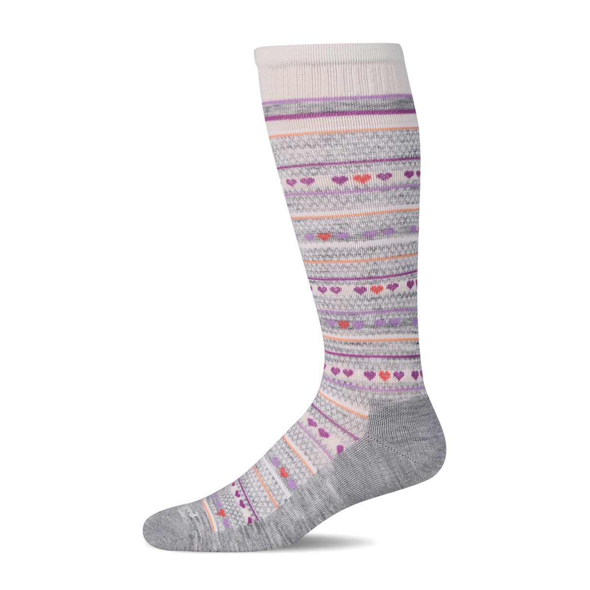 Sockwell Heartlink Over the Calf Compression Sock (Women) - Light Grey Accessories - Socks - Compression - The Heel Shoe Fitters