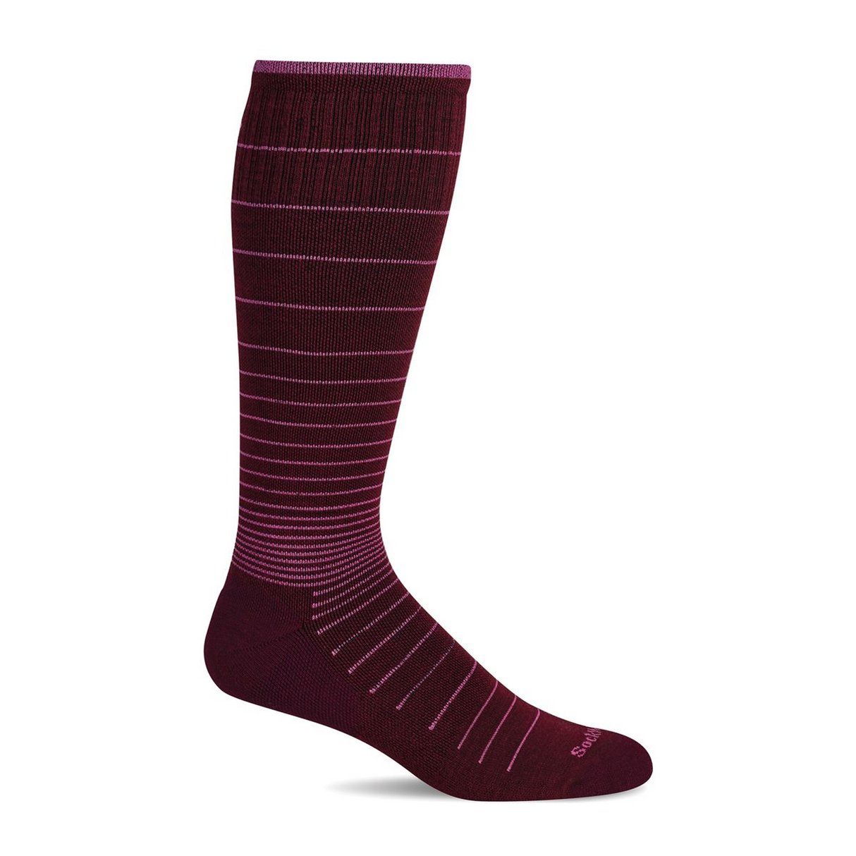 Sockwell Circulator Over the Calf Compression Sock (Women) - Cranberry Accessories - Socks - Lifestyle - The Heel Shoe Fitters