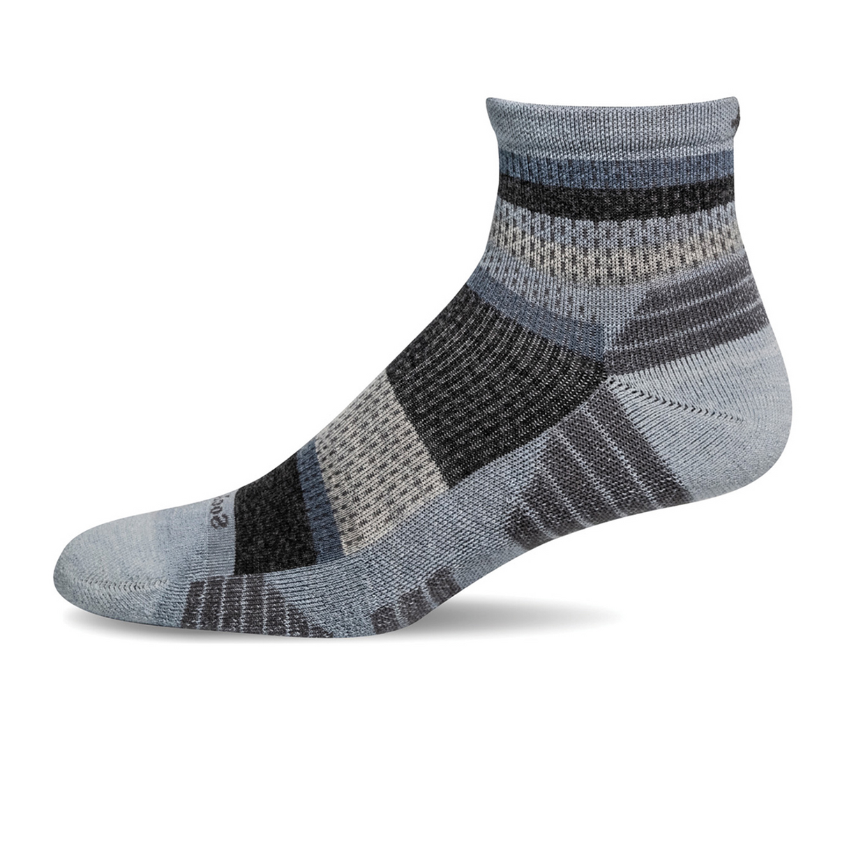 Sockwell Journey Quarter Sock (Women) - Chambray Accessories - Socks - Performance - The Heel Shoe Fitters