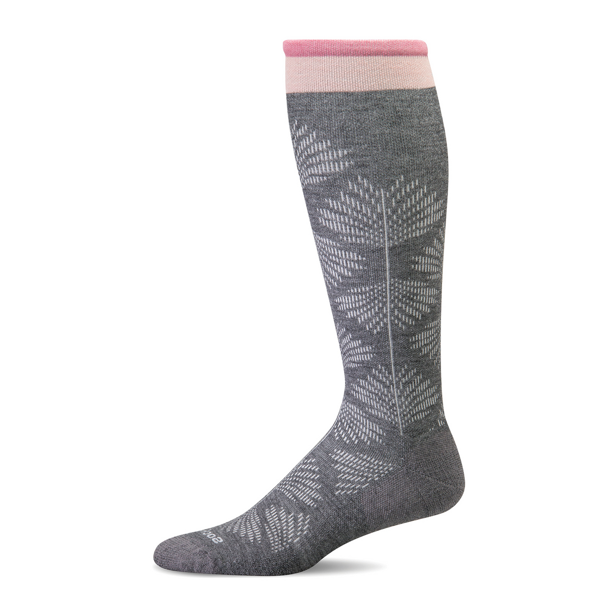 Sockwell Full Floral Over the Calf Compression Sock (Women) - Charcoal Accessories - Socks - Compression - The Heel Shoe Fitters