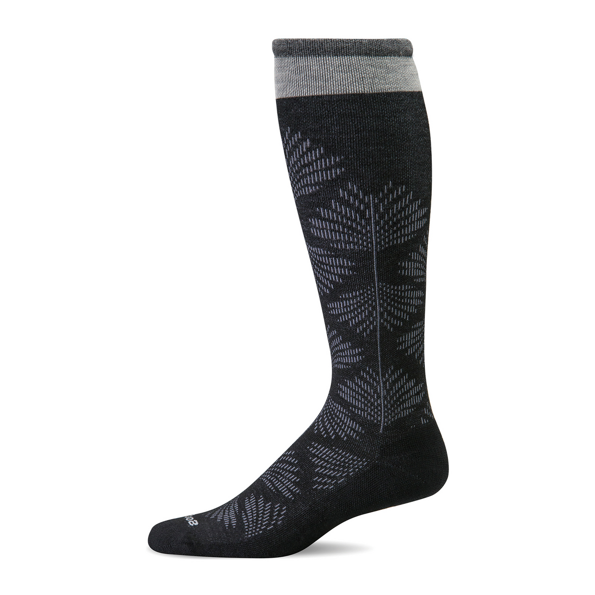 Sockwell Full Floral Over the Calf Compression Sock (Women) - Black Accessories - Socks - Compression - The Heel Shoe Fitters