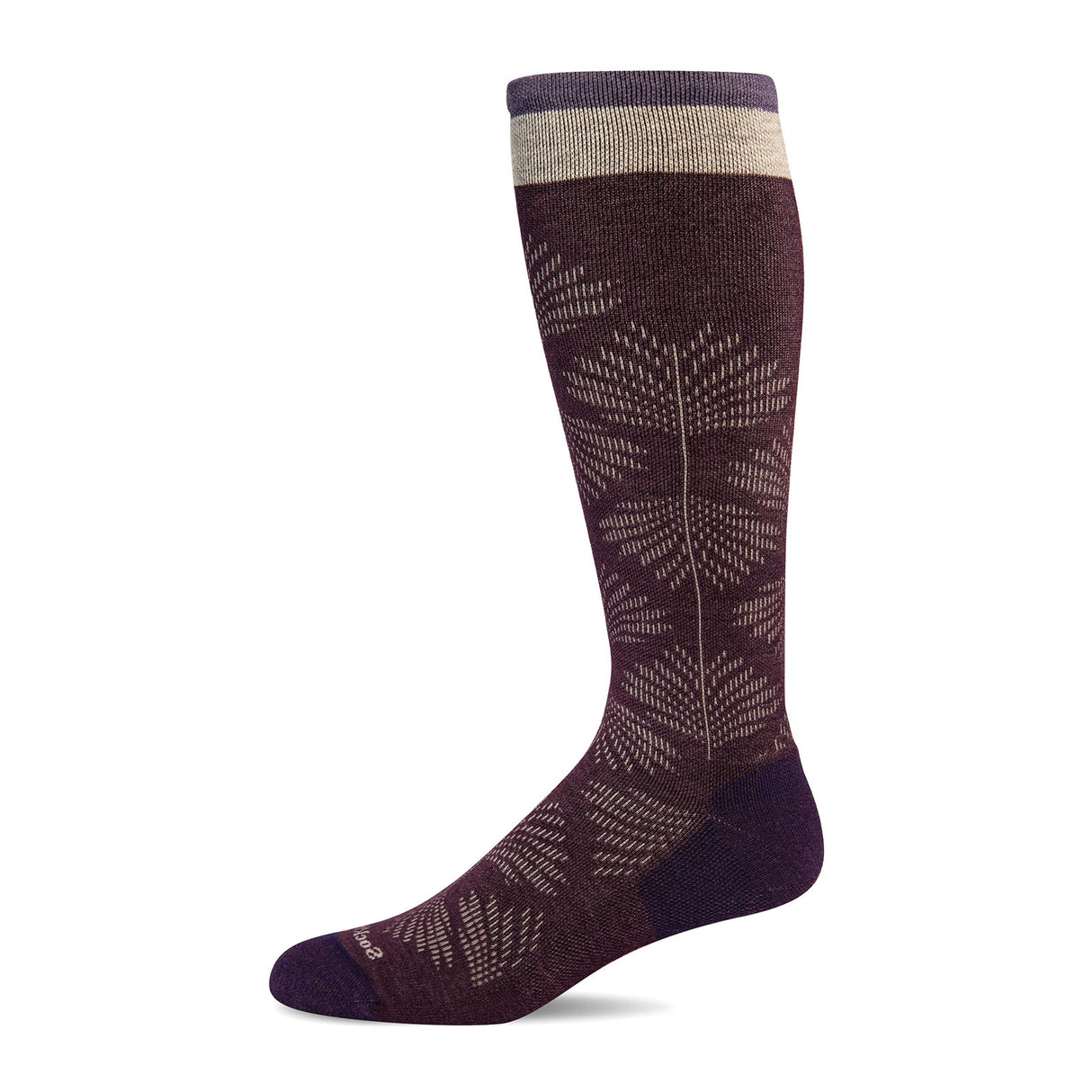 Sockwell Full Floral Over the Calf Compression Sock (Women) - Blackberry Accessories - Socks - Lifestyle - The Heel Shoe Fitters