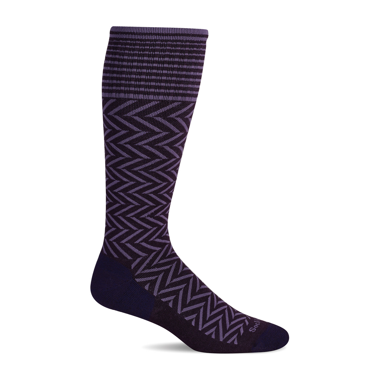 Sockwell Chevron Ultra Light Over the Calf Compression Sock (Women) - Blackberry Accessories - Socks - Lifestyle - The Heel Shoe Fitters