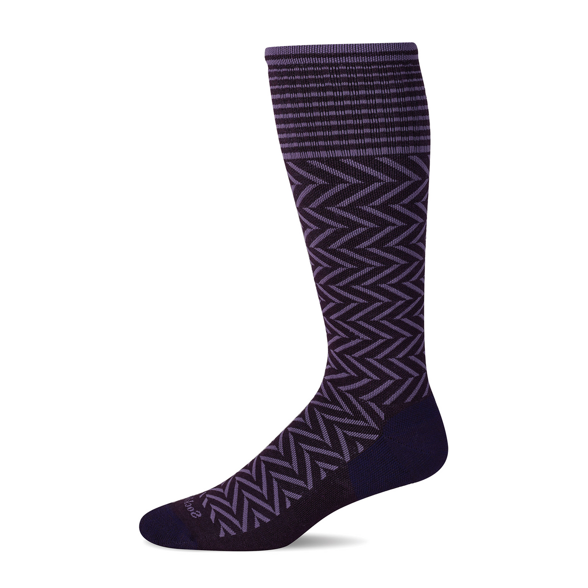 Sockwell Chevron Ultra Light Over the Calf Compression Sock (Women) - Blackberry Accessories - Socks - Lifestyle - The Heel Shoe Fitters