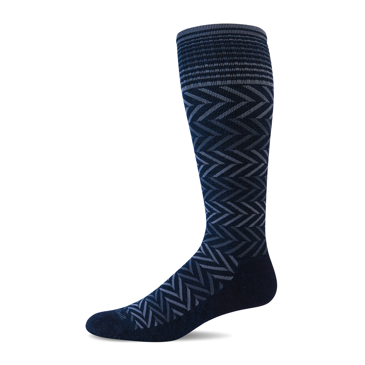 Sockwell Chevron Ultra Light Over the Calf Compression Sock (Women) - Navy Accessories - Socks - Lifestyle - The Heel Shoe Fitters