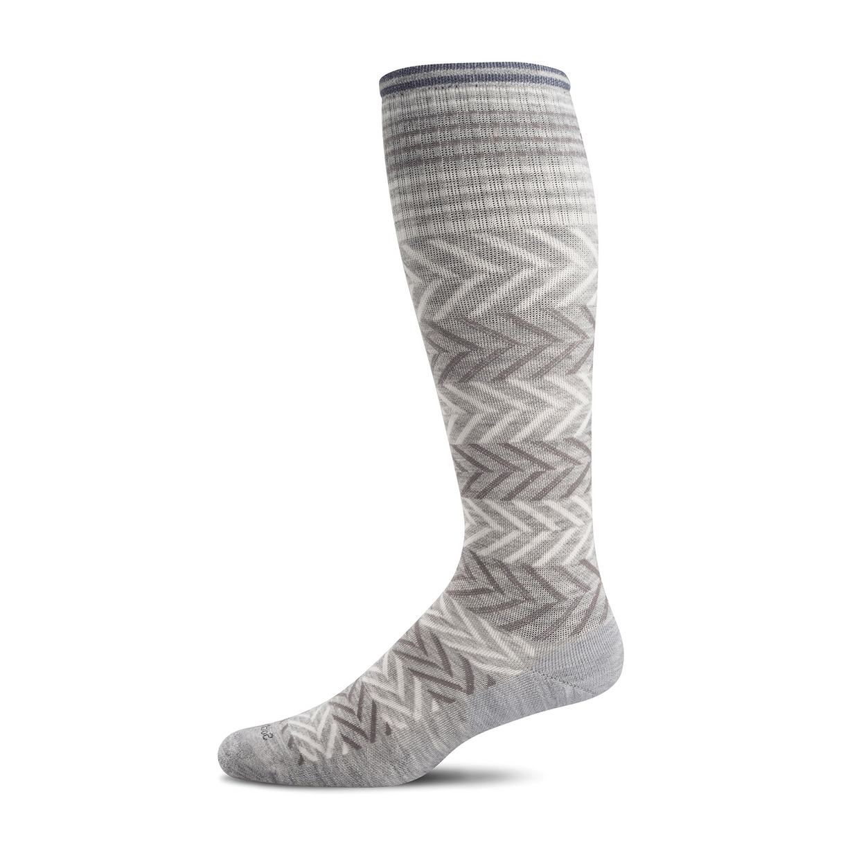 Sockwell Chevron Ultra Light Over the Calf Compression Sock (Women) - Grey Accessories - Socks - Compression - The Heel Shoe Fitters