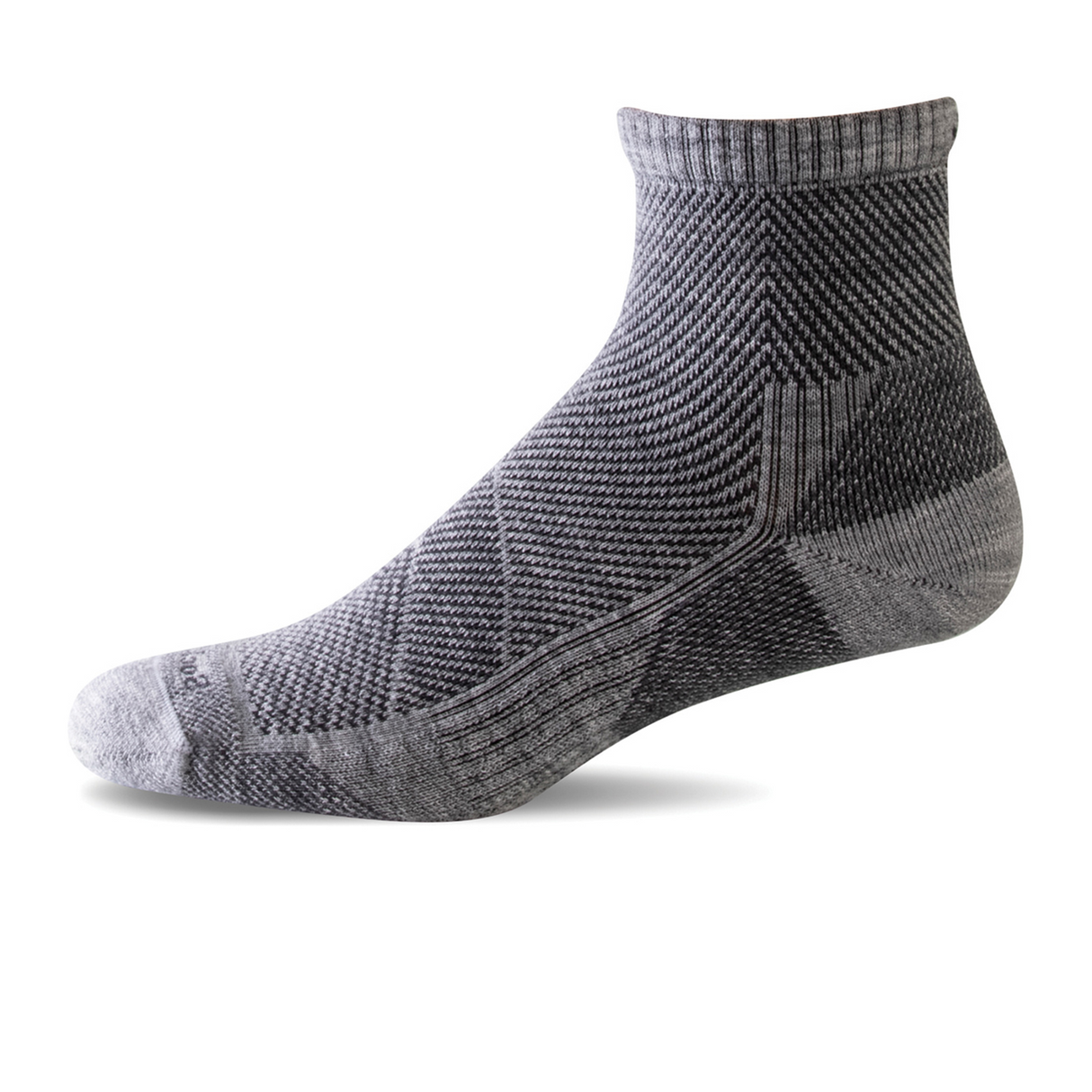 Sockwell Elevate Quarter Compression Sock (Men) - Light Grey Accessories - Socks - Performance - The Heel Shoe Fitters