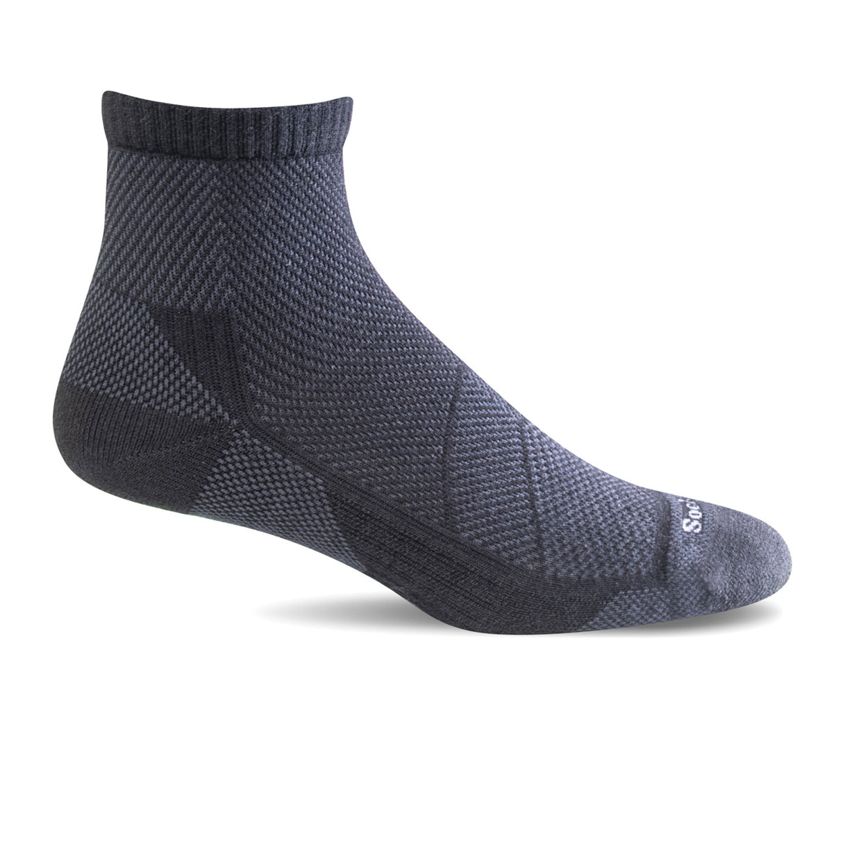 Sockwell Elevate Quarter Compression Sock (Men) - Black Accessories - Socks - Performance - The Heel Shoe Fitters
