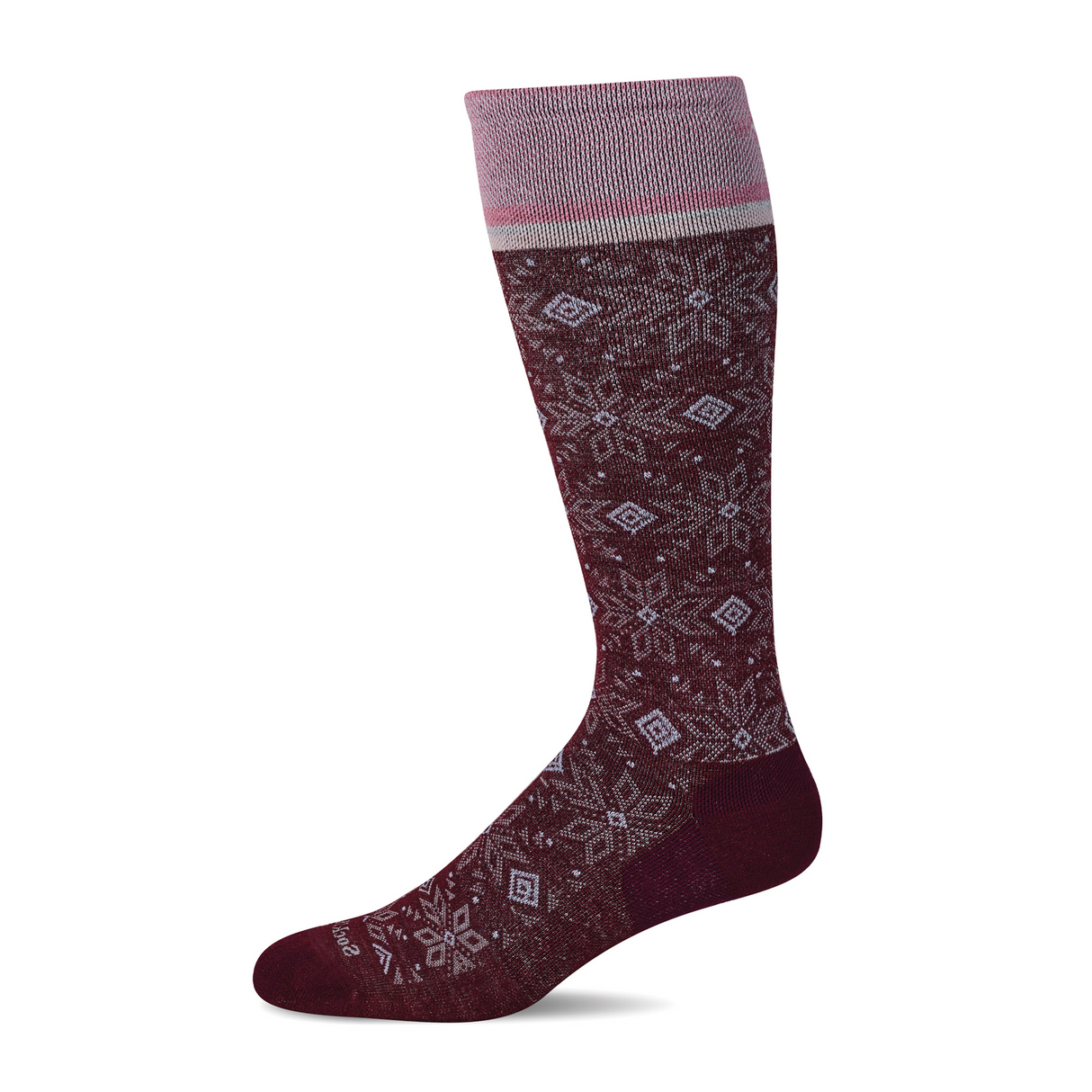 Sockwell Winterland Over the Calf Compression Sock (Women) - Cranberry Accessories - Socks - Lifestyle - The Heel Shoe Fitters