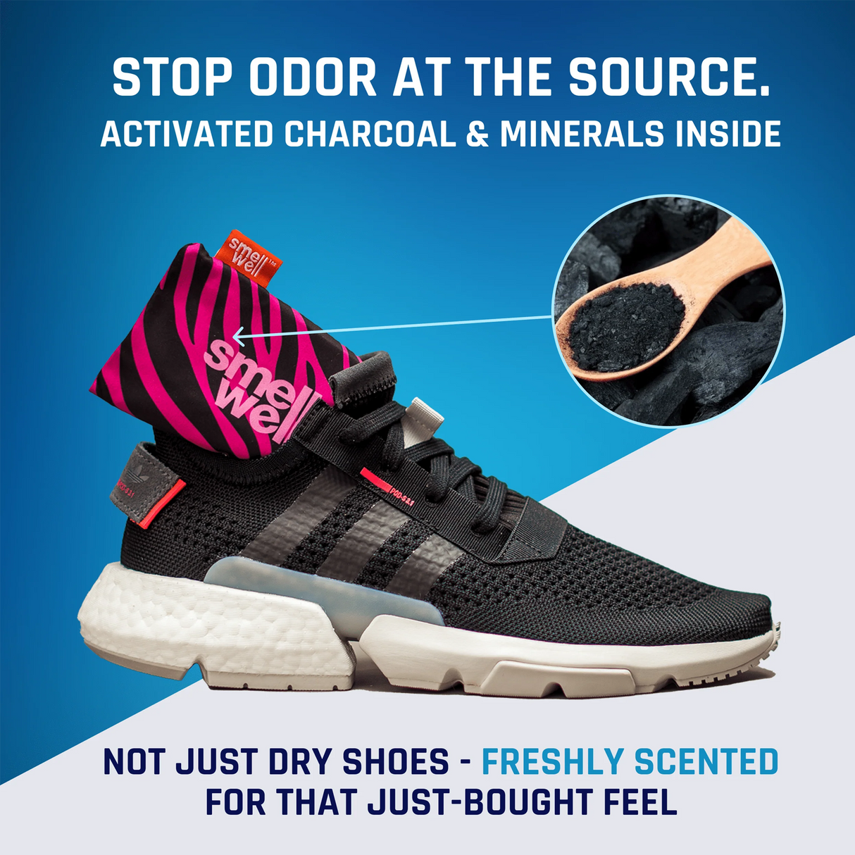 SmellWell Active Freshener Insert - Black Zebra Accessories - Shoe Care - The Heel Shoe Fitters