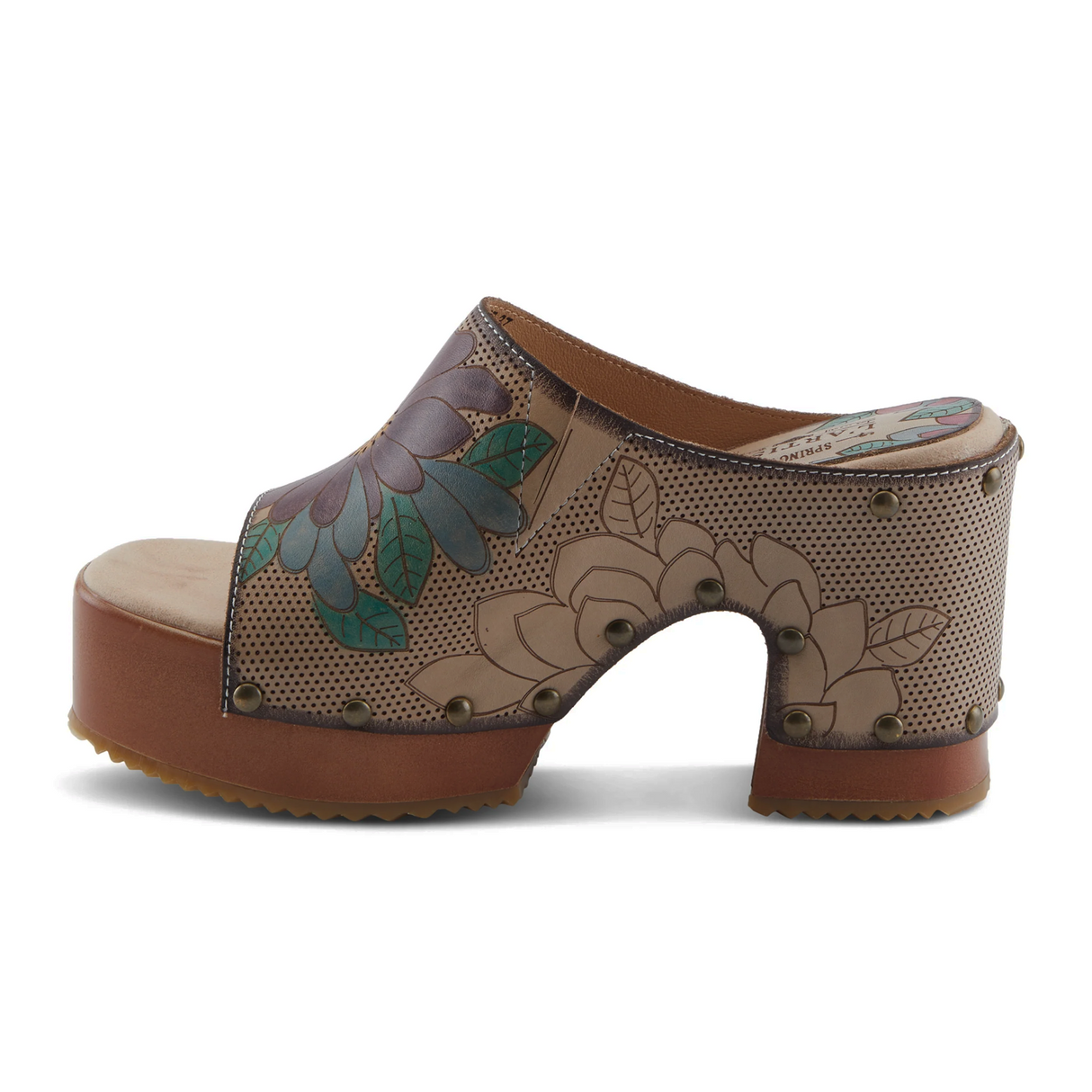 L'Artiste Teeshirt Wedge Sandal (Women) - Beige Multi Sandal - Heel/Wedge - The Heel Shoe Fitters