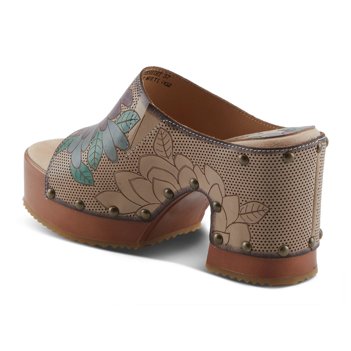 L'Artiste Teeshirt Wedge Sandal (Women) - Beige Multi Sandal - Heel/Wedge - The Heel Shoe Fitters