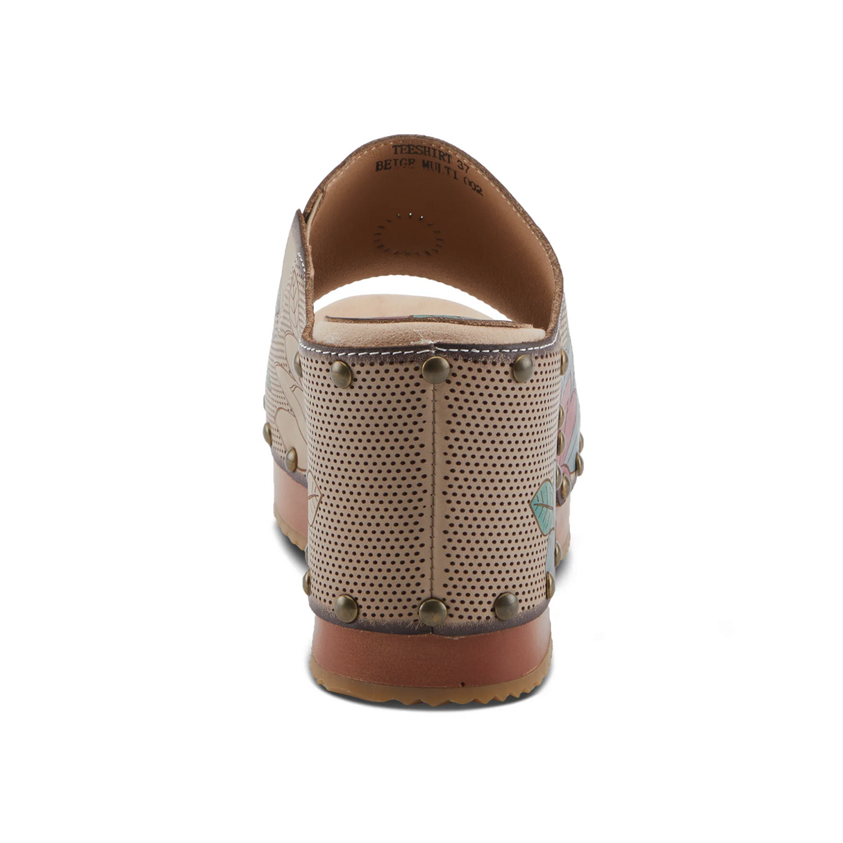 L'Artiste Teeshirt Wedge Sandal (Women) - Beige Multi Sandal - Heel/Wedge - The Heel Shoe Fitters