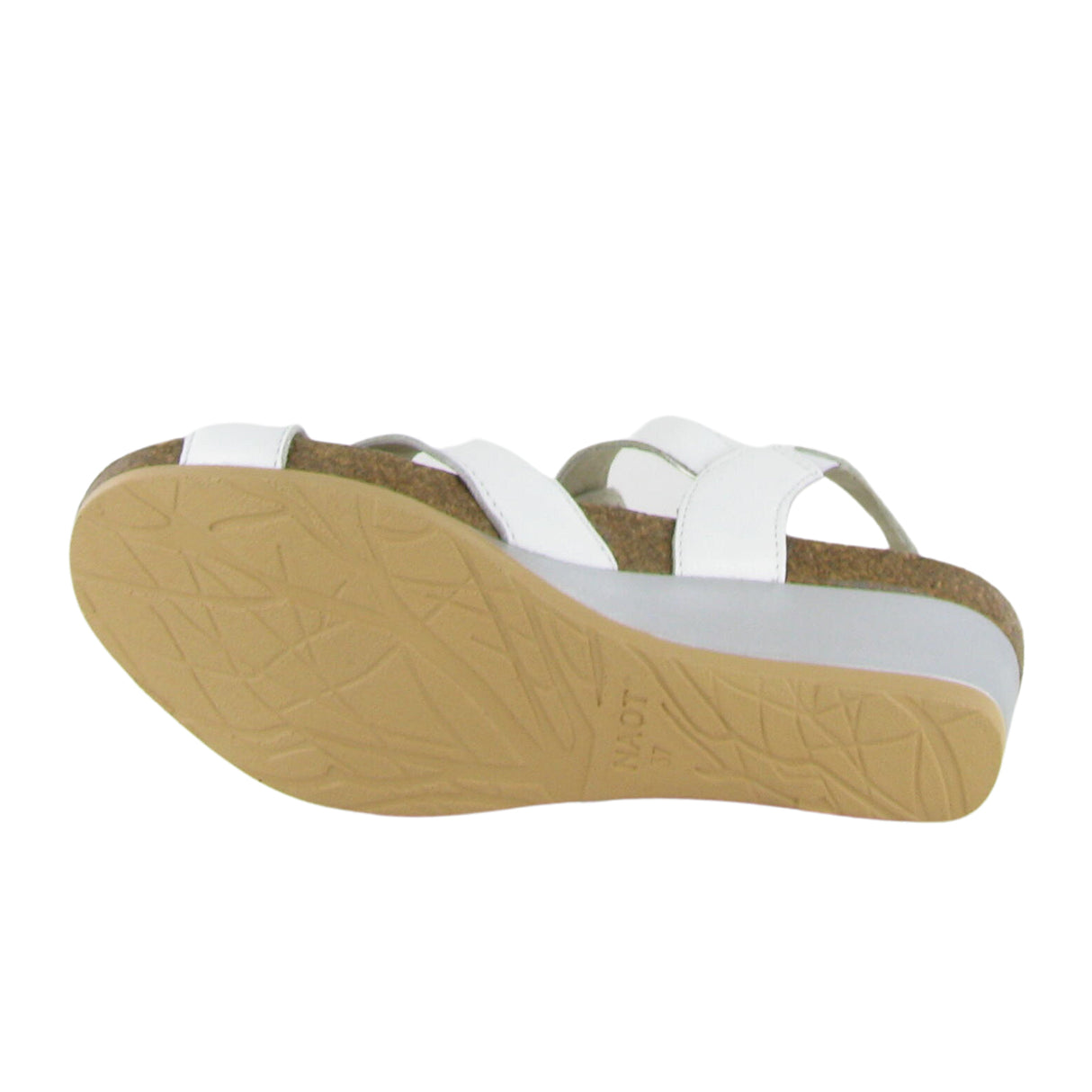 Naot Throne Wedge Sandal (Women) - Soft White Leather Sandal - Heel/Wedge - The Heel Shoe Fitters