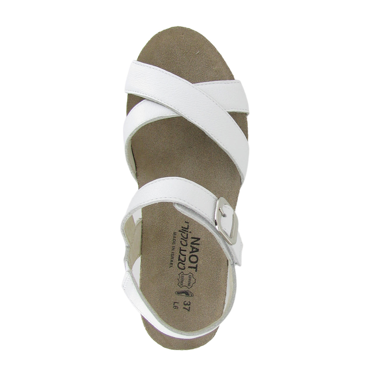 Naot Throne Wedge Sandal (Women) - Soft White Leather Sandal - Heel/Wedge - The Heel Shoe Fitters
