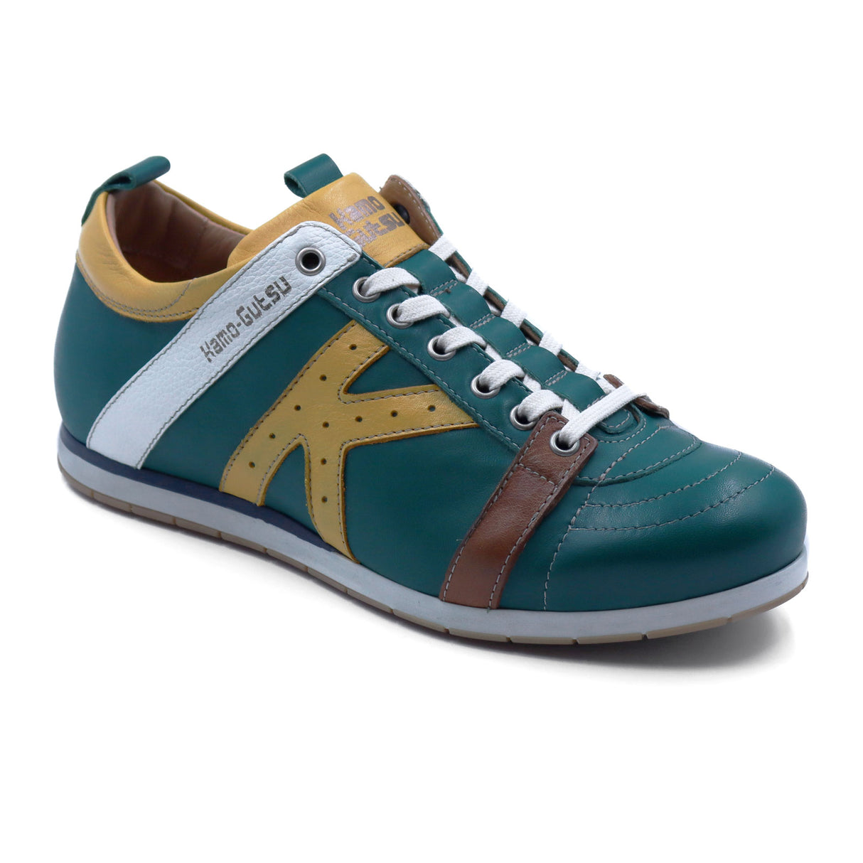 Kamo-Gutsu TIFO 042 Low Sneaker (Men) - Foglio/Tuorlo Athletic - Casual - Lace Up - The Heel Shoe Fitters