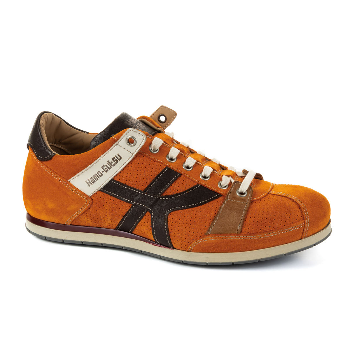 Kamo-Gutsu TIFO 044 Low Sneaker (Men) - Cam Arancio/Brown