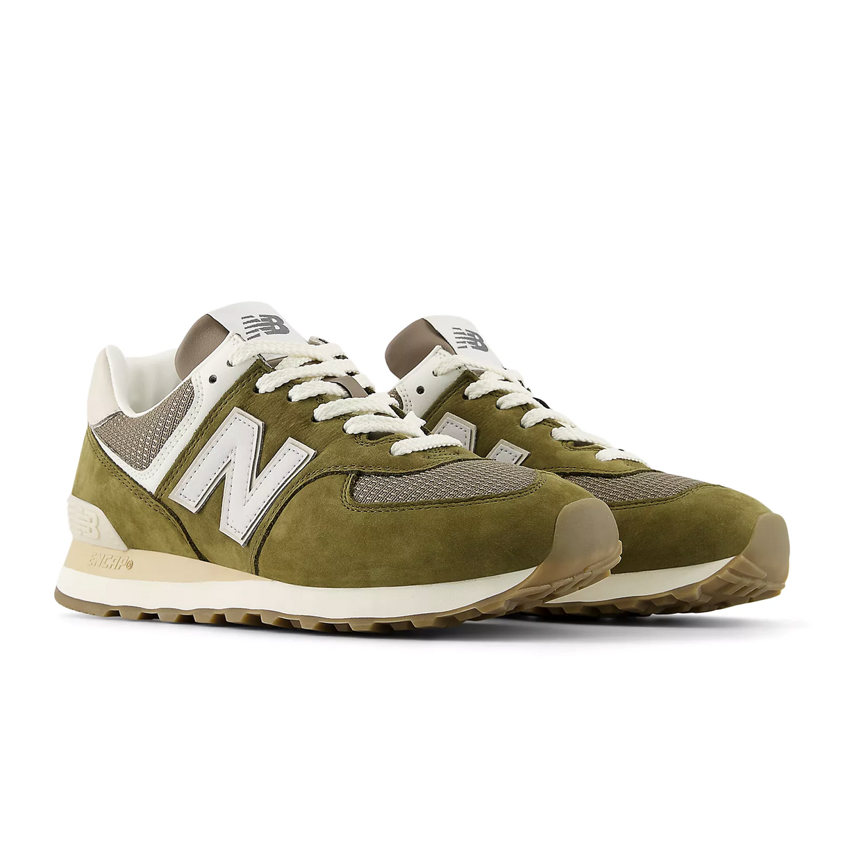 New Balance 574 Sneaker (Unisex) - Calcium/Dark Silver Metallic Athletic - Casual - Lace Up - The Heel Shoe Fitters