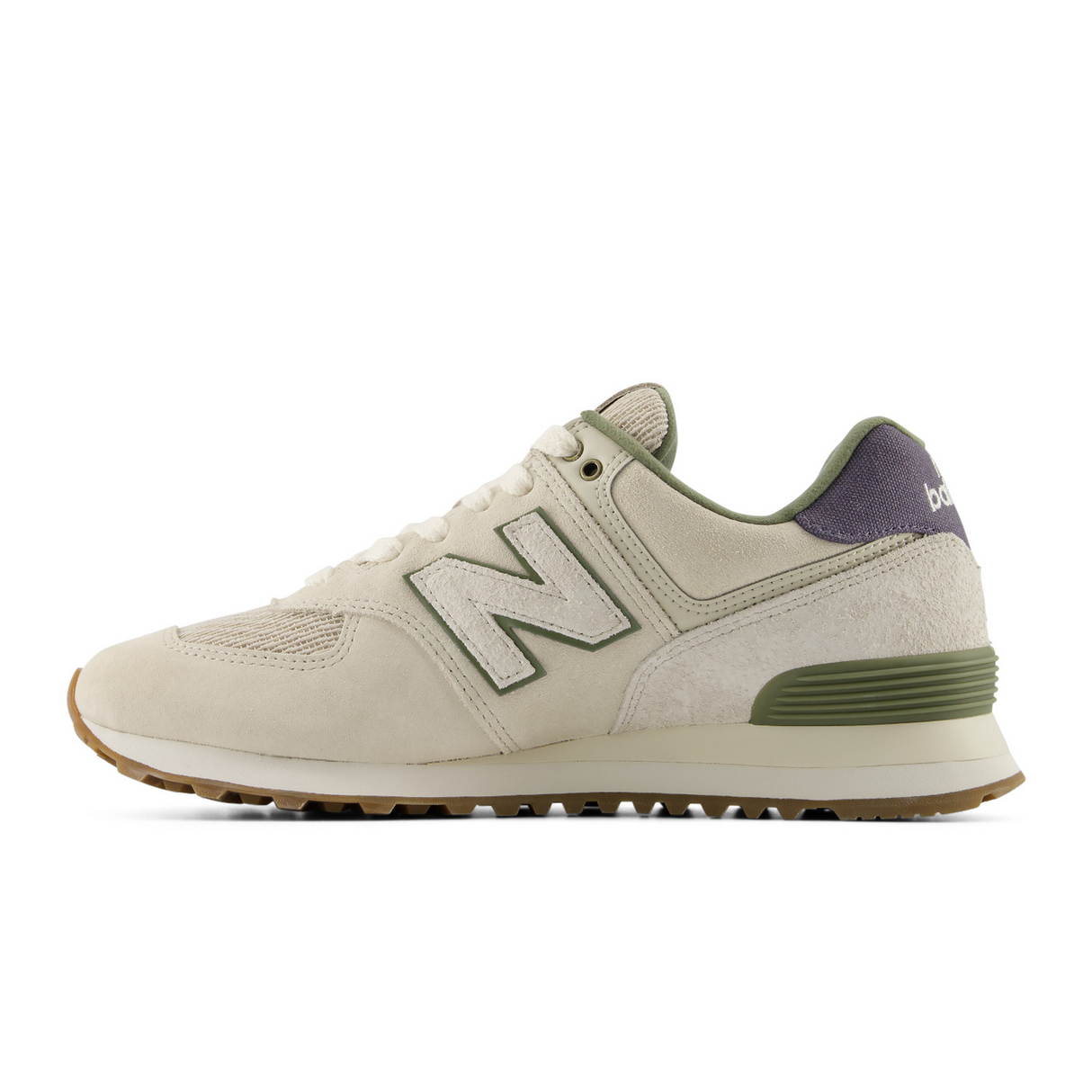 New Balance 574 Sneaker (Unisex) - Timberwolf/Dark Olivine Athletic - Casual - Lace Up - The Heel Shoe Fitters