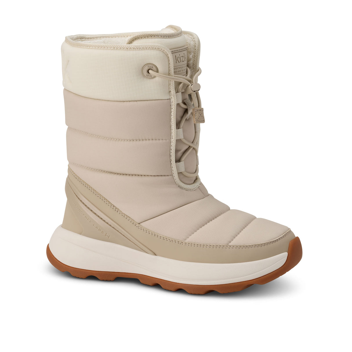 Kizik Juno 2 High Boot (Women) - Oatmeal/Pristine Athletic - Casual - Lace Up - The Heel Shoe Fitters