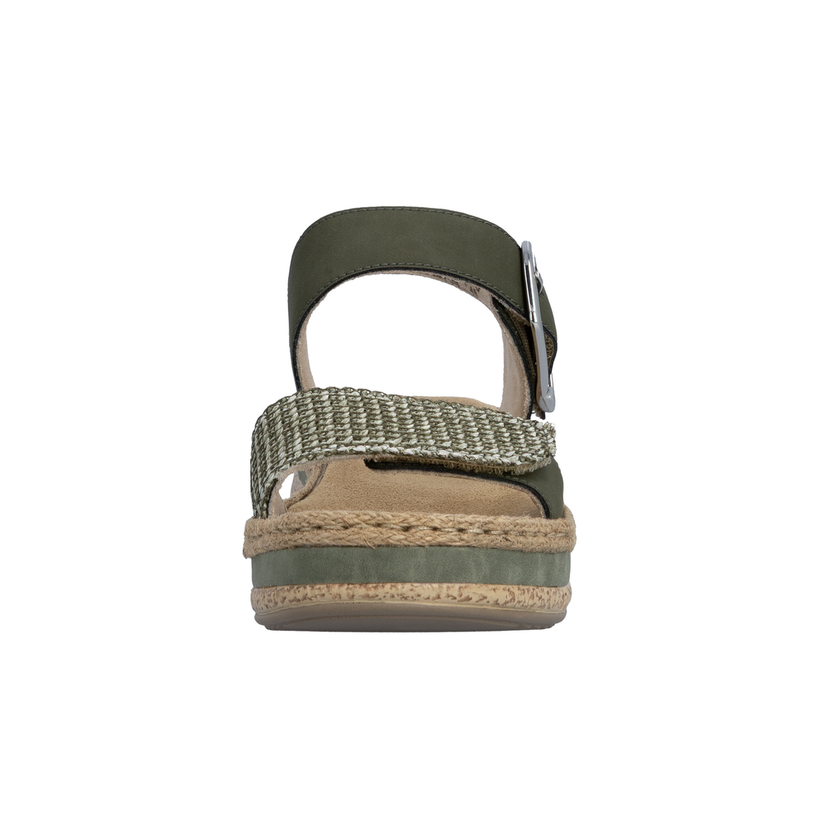 Rieker Regina 51 Wedge Sandal (Women) - Schilf/Moor Sandal - Heel/Wedge - The Heel Shoe Fitters