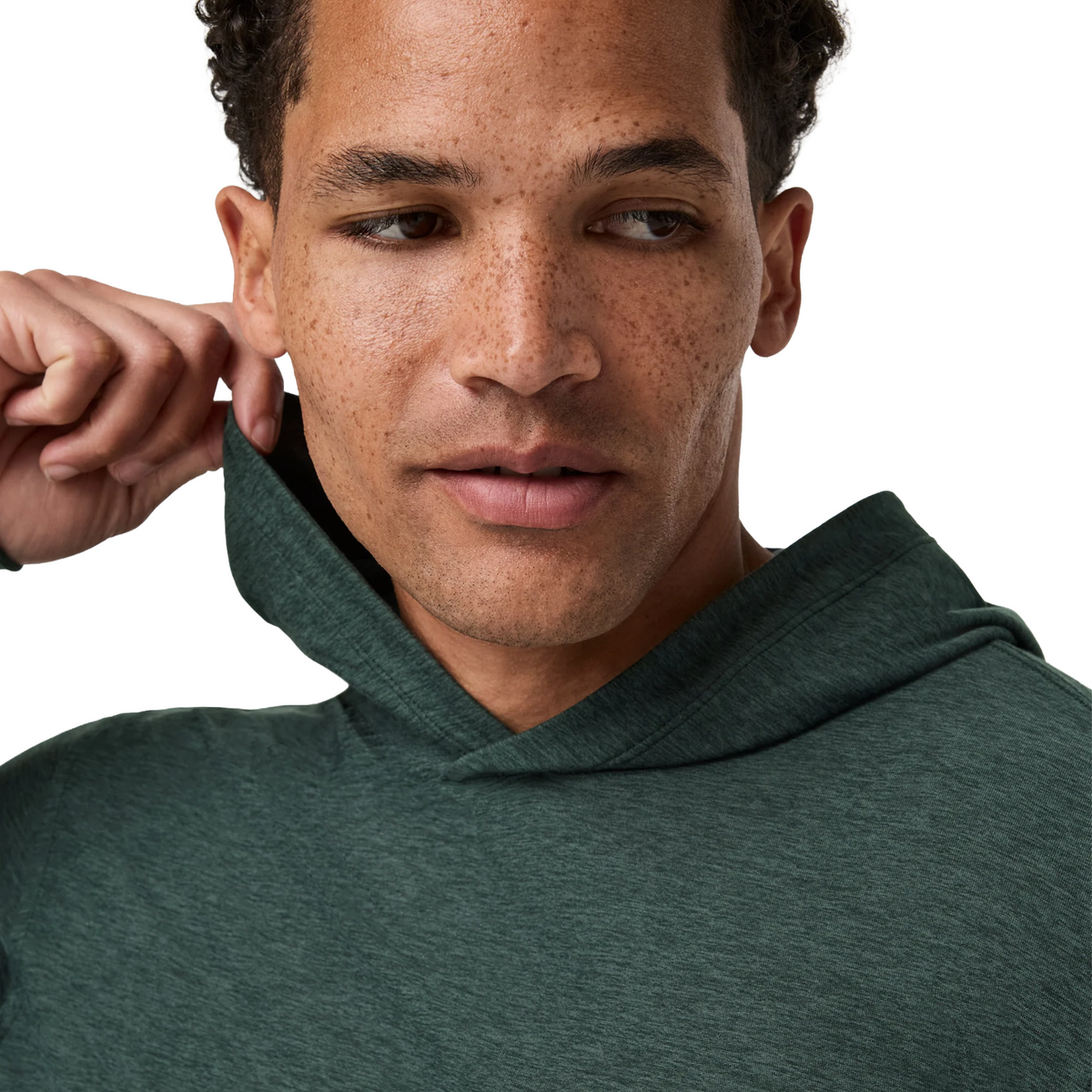 Vuori Strato Tech Hoodie (Men) - Hemlock Heather