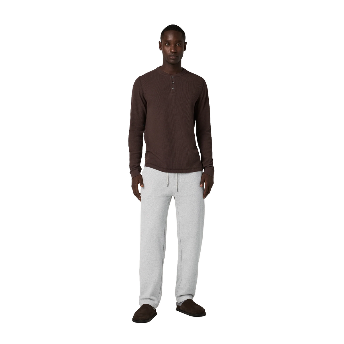 Vuori Waffle Henley (Men) - French Roast