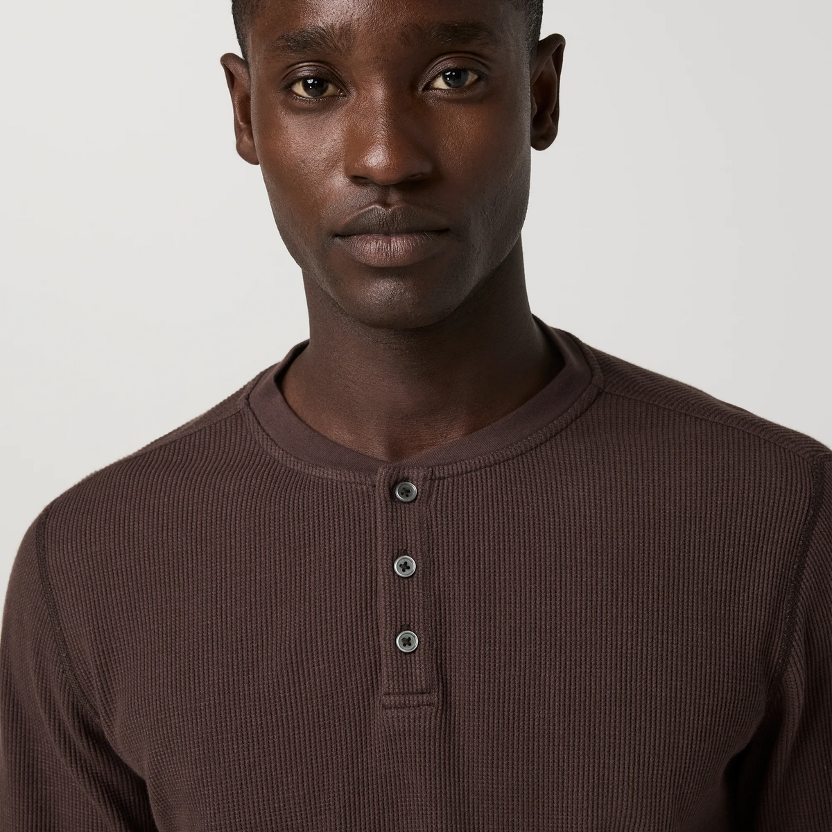 Vuori Waffle Henley (Men) - French Roast