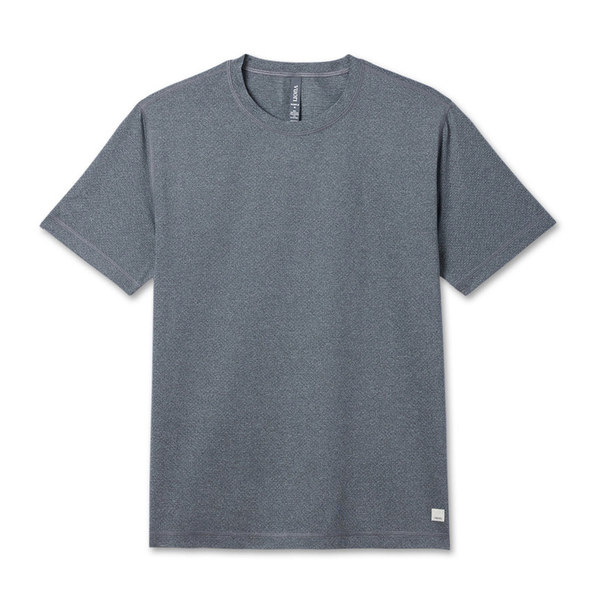 Vuori Tradewind Performance Tee 2.0 (Men) - Heather Grey Apparel - Top - Short Sleeve - The Heel Shoe Fitters