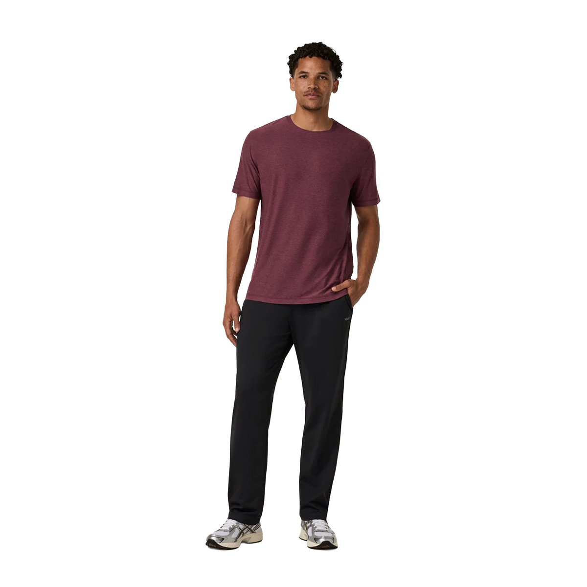 Vuori Strato Tech Tee (Men) - Fig Heather Apparel - Top - ShortSleeve - The Heel Shoe Fitters