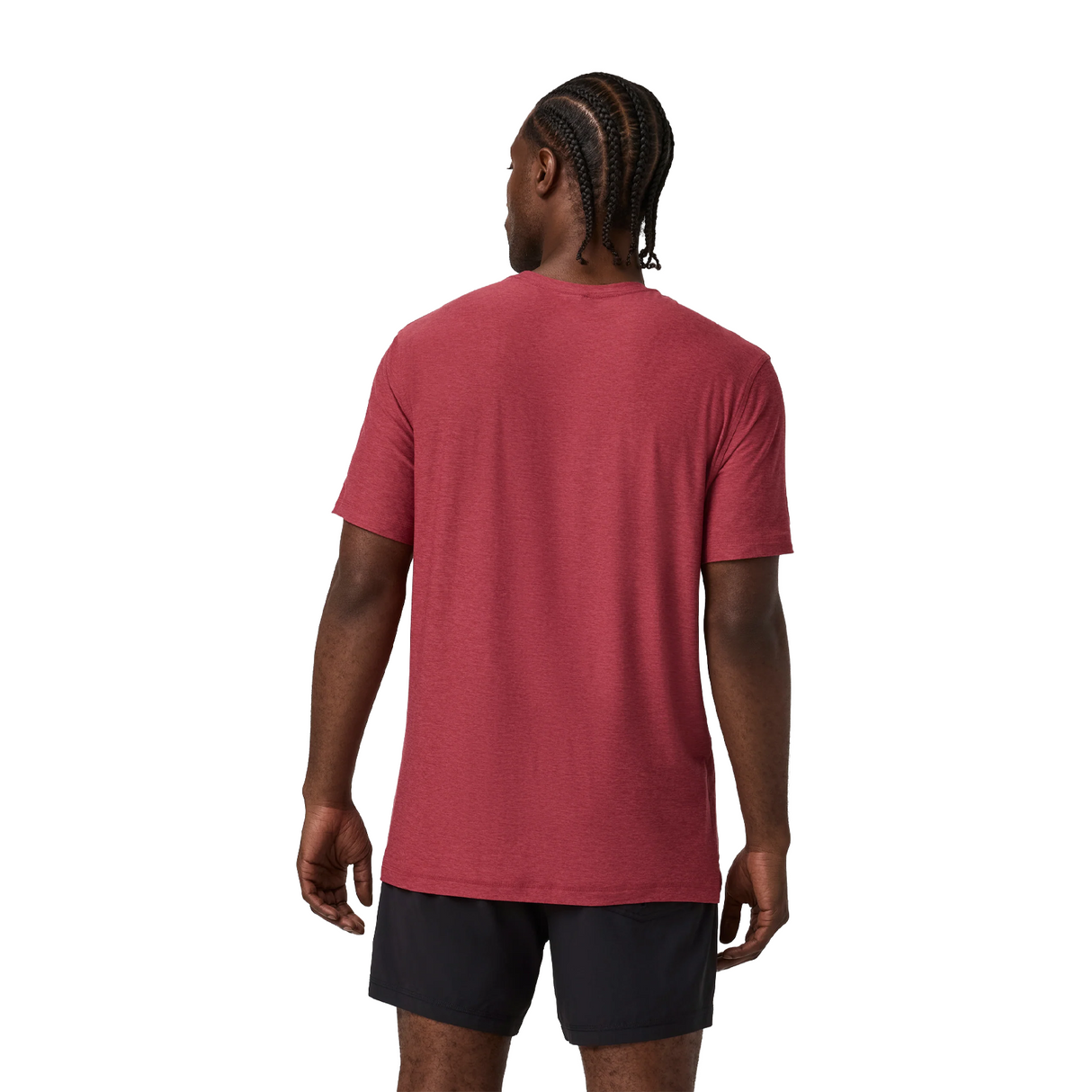 Vuori Strato Tech Tee (Men) - Sour Cherry Heather
